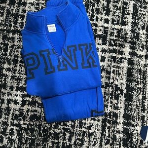 Pink royal blue sweat suit